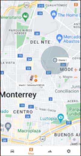 App Track Master: mapa de unidades